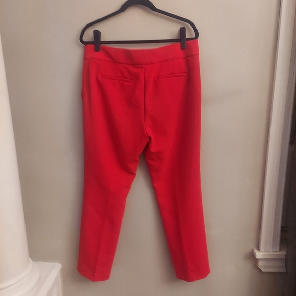 NEW LOFT 10 Marisa Cropped Straight Leg Pants In Tomato Red - Picture 10 of 14